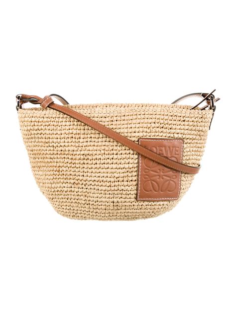 loewe raffia shoulder bag